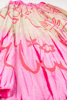 Vintage Pink Ombre Hippie Maxi Skirt 495