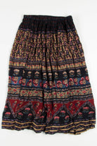 Vintage Hippie Crinkle Maxi Skirt 497