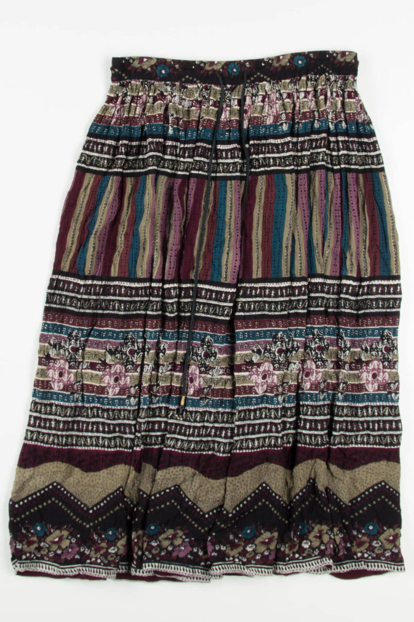 Vintage Crinkle Hippie Maxi Skirt 499