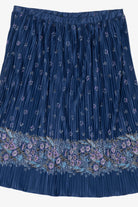 Vintage Blue Floral Skirt (1980s)