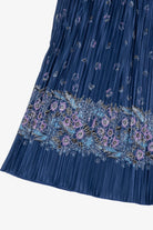 Vintage Blue Floral Skirt (1980s)