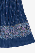 Vintage Blue Floral Skirt (1980s)