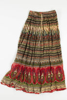 Vintage Crinkle Hippie Maxi Skirt 500