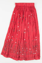 Vintage Crinkle Hippie Maxi Skirt 504