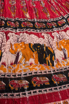 Vintage Elephant Pattern Hippie Maxi Skirt 507