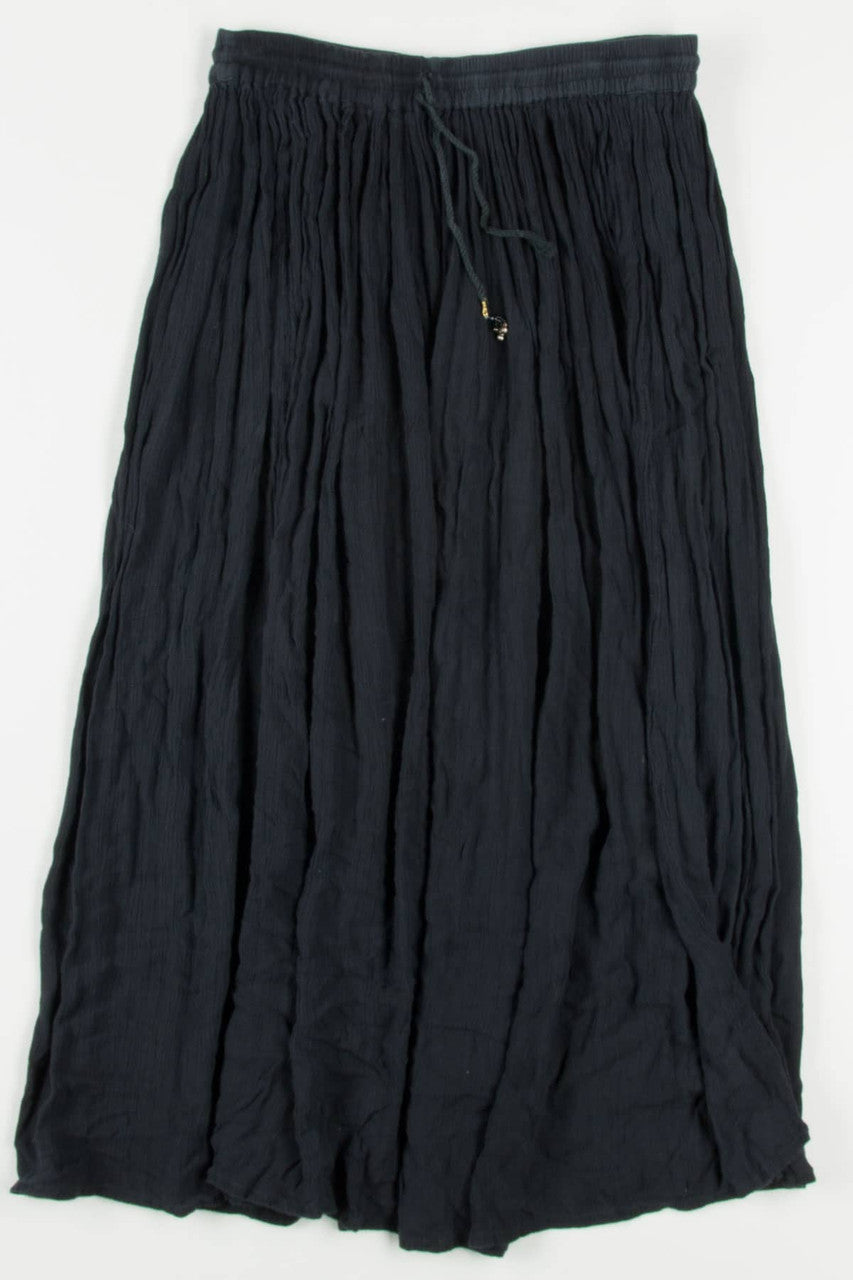 Vintage Black Hippie Maxi Skirt 509
