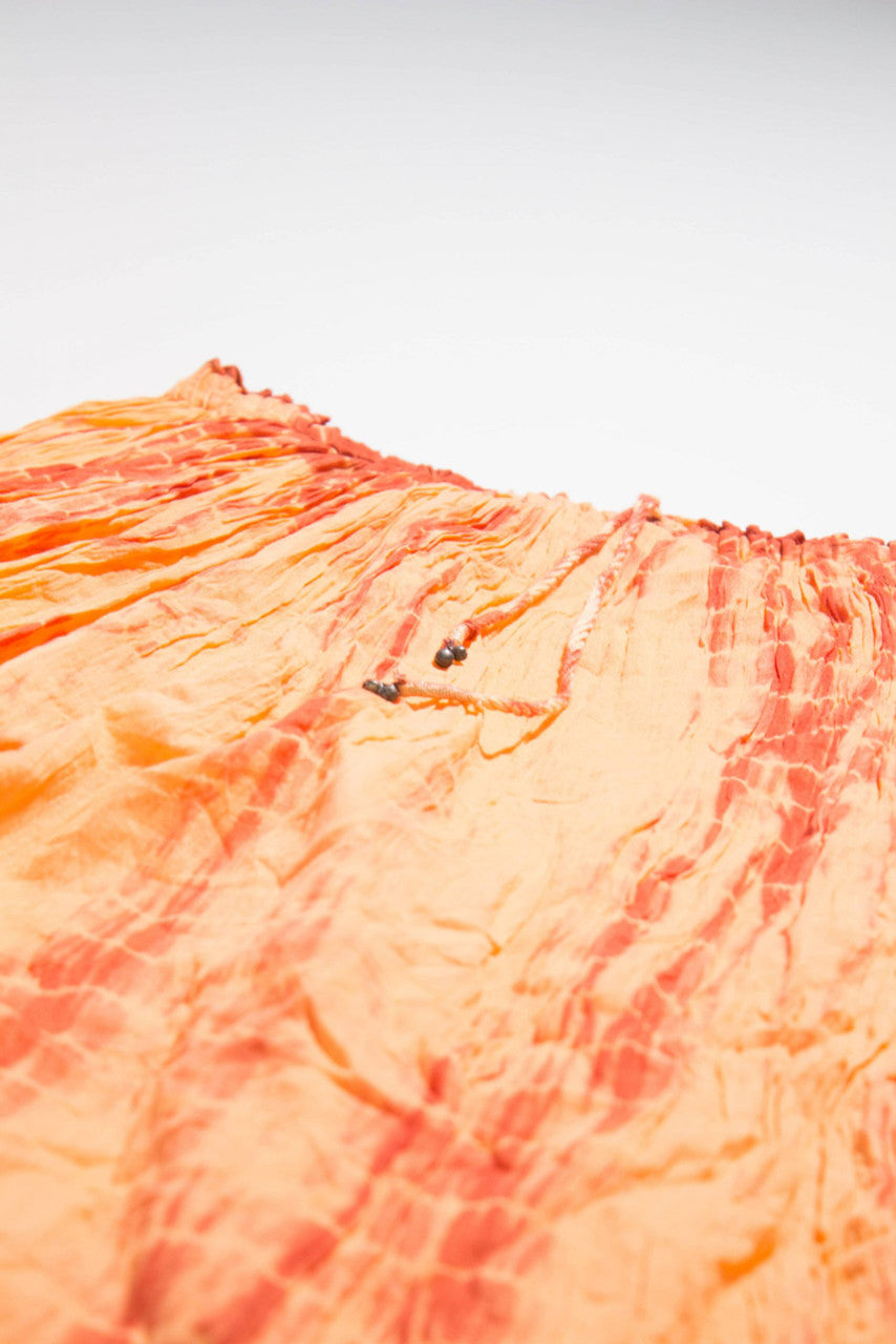 Orange Tye-Die Maxi Hippie Skirt