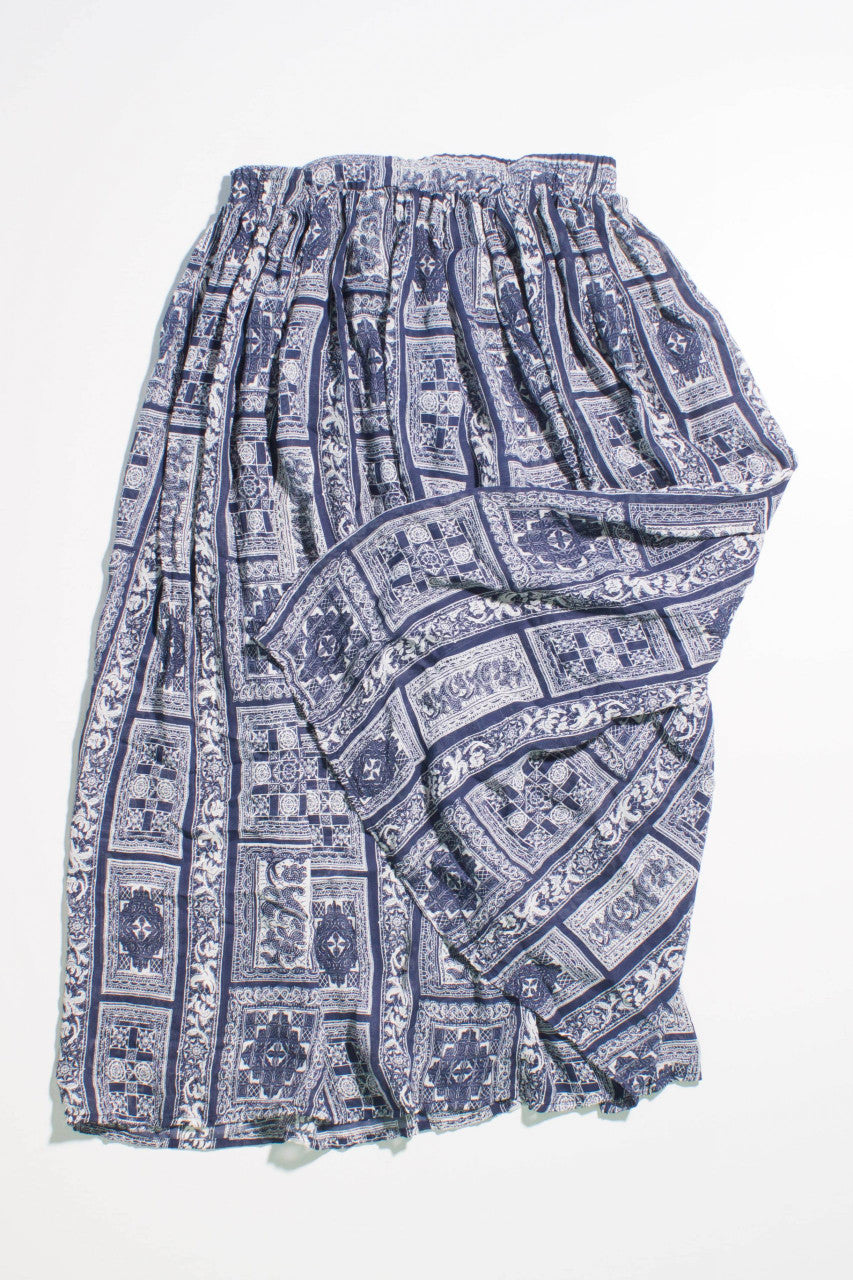 Vintage Patterned Maxi Skirt