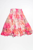 Vintage Pink Tie-Dye Maxi Skirt