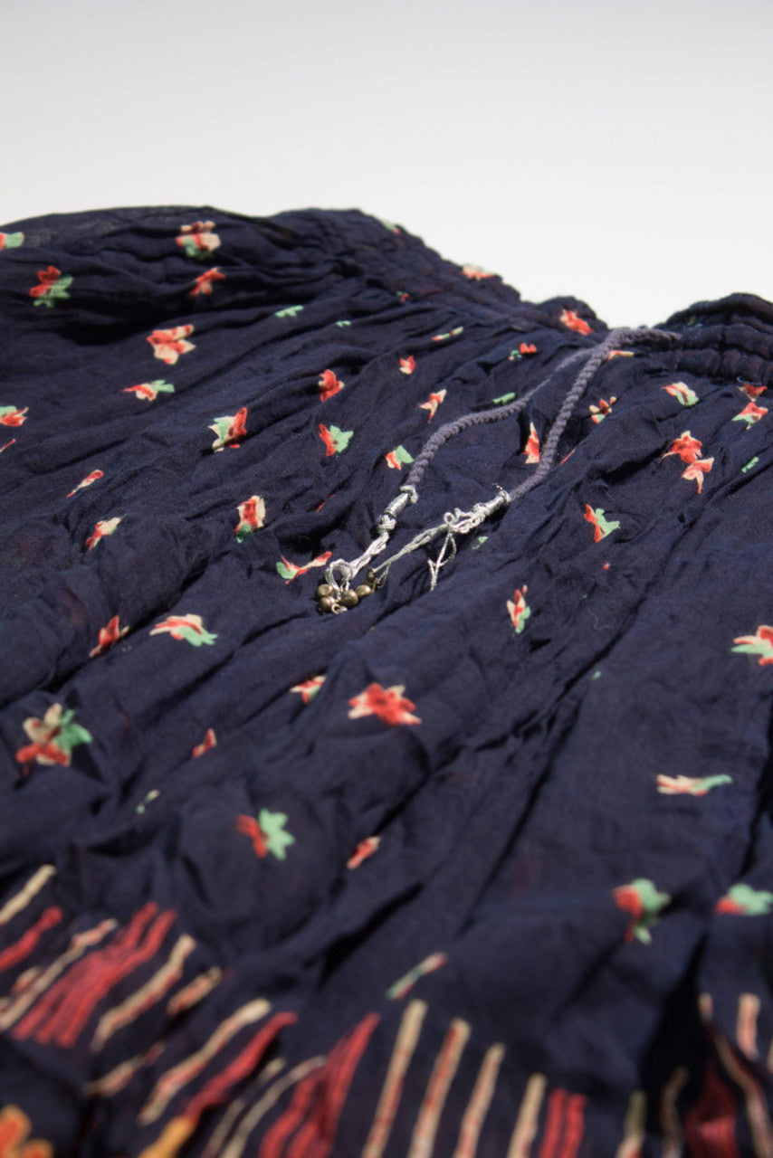Vintage Floral Pattern Maxi Skirt