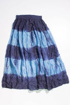 Vintage Blue Tye-Die Maxi Skirt