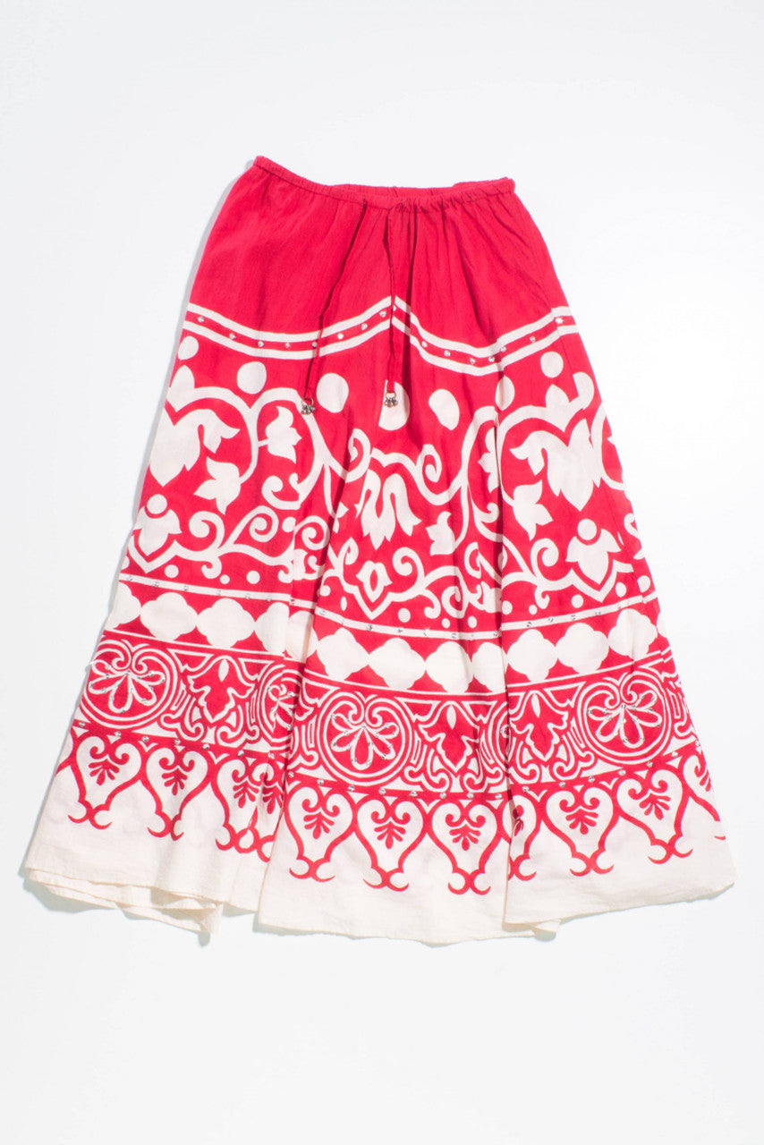 Vintage Sequin Hippie Maxi Skirt