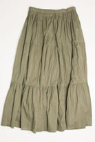 Reversible Floral & Olive Festival Maxi Skirt 534