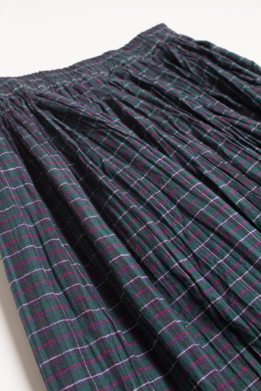 Vintage Plaid Maxi Skirt 553