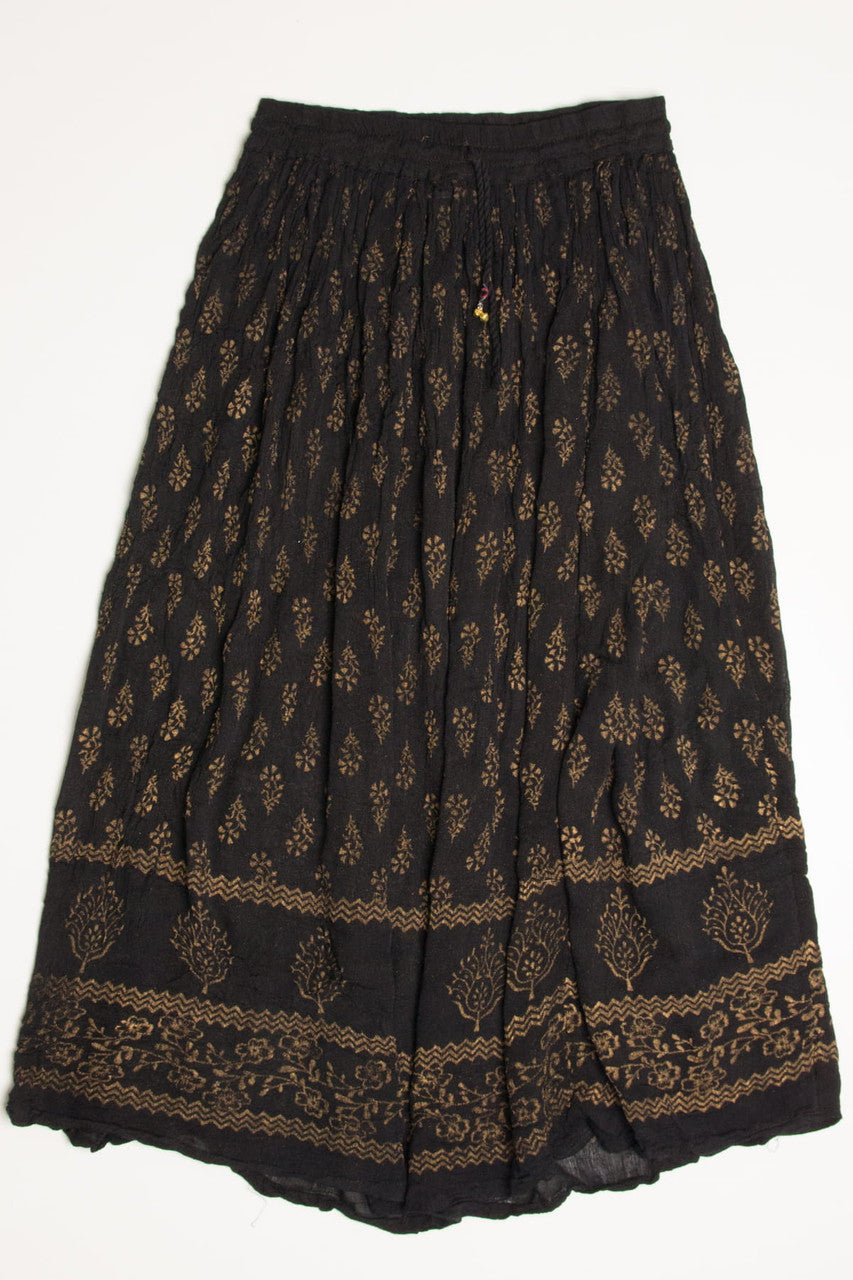 Vintage Black & Gold Festival Skirt 558
