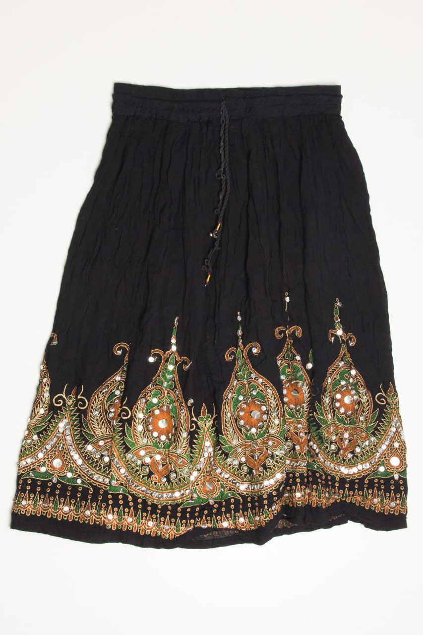 Vintage Sequin Detail Festival Skirt 563