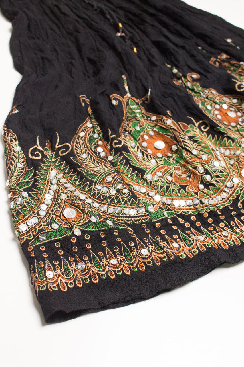 Vintage Sequin Detail Festival Skirt 563
