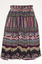 Vintage Plum Floral Festival Skirt 567