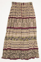 Vintage Earth Tones Festival Maxi Skirt 570