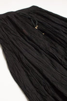Black Crinkle Festival Maxi Skirt 572
