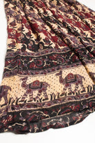 Vintage Camel Festival Midi Skirt