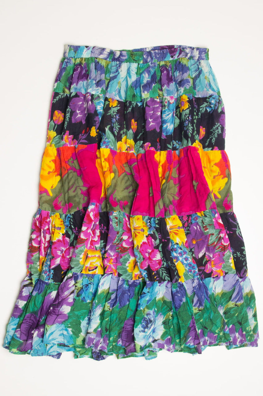Vintage Gitano Floral Festival Skirt 575