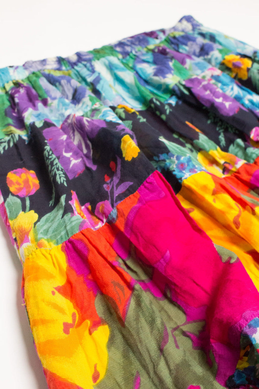 Vintage Gitano Floral Festival Skirt 575