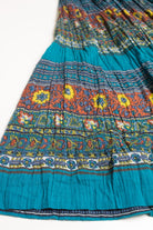 Vintage Teal Tara Festival Maxi Skirt 576