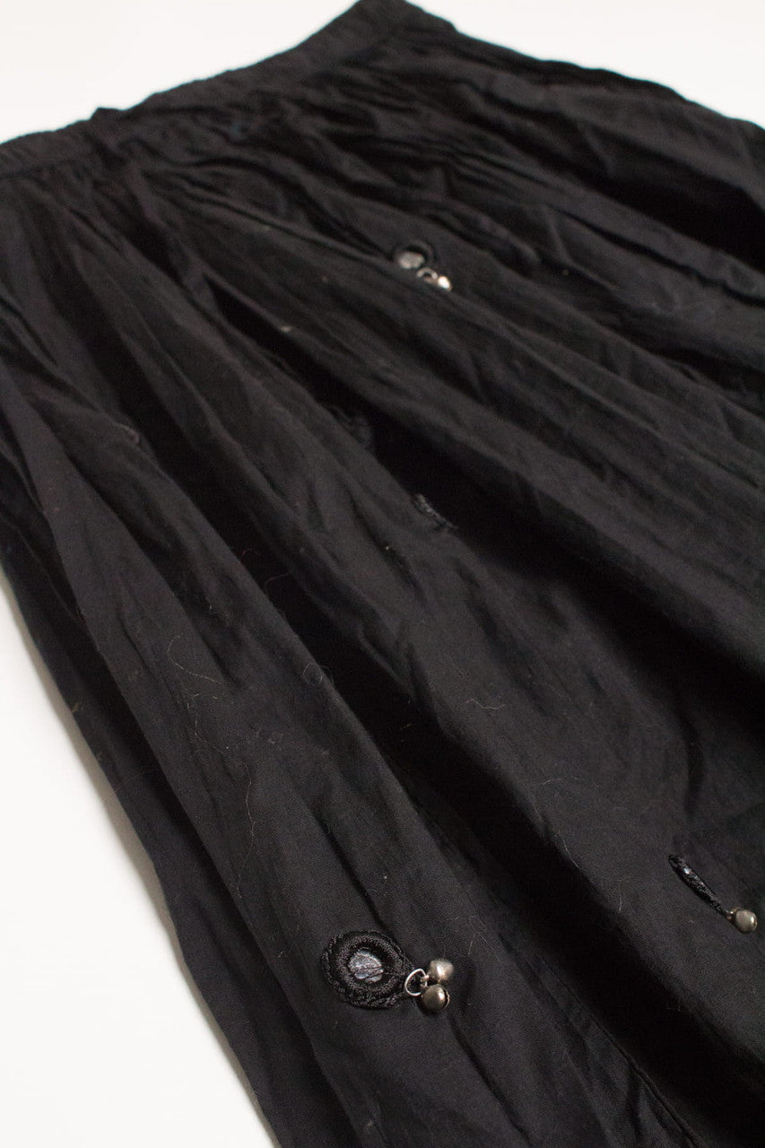 Black Mini Mirrors Festival Maxi Skirt 578