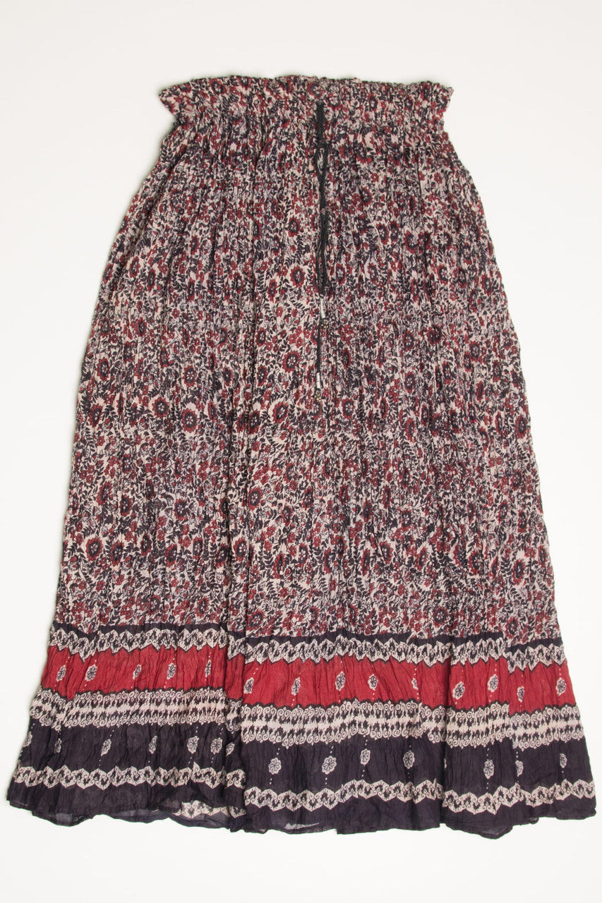 Vintage Ditsy Floral Festival Maxi Skirt 579