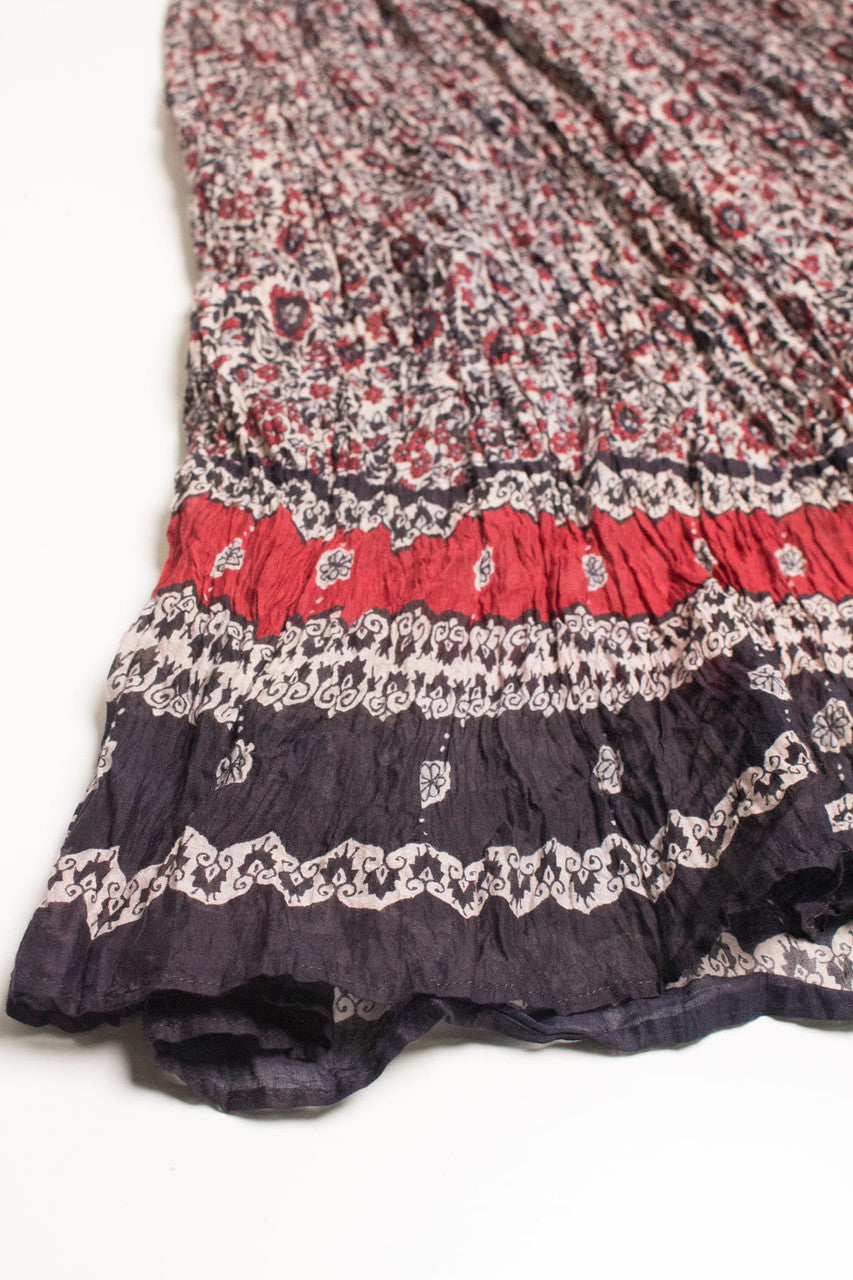 Vintage Ditsy Floral Festival Maxi Skirt 579