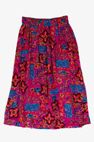 Vintage Pink Abstract Floral Skirt (1990s)