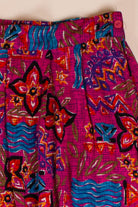 Vintage Pink Abstract Floral Skirt (1990s)