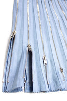 Denim Zippers Zip Up Mini Skirt