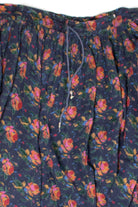 Vintage Floral Tie Waist Festival Midi Skirt