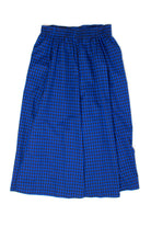 Vintage Black & Blue Houndstooth Midi Skirt