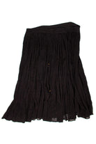 Vintage Black Tie Waist Hippie Festival Maxi Skirt