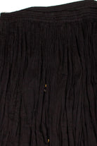 Vintage Black Tie Waist Hippie Festival Maxi Skirt