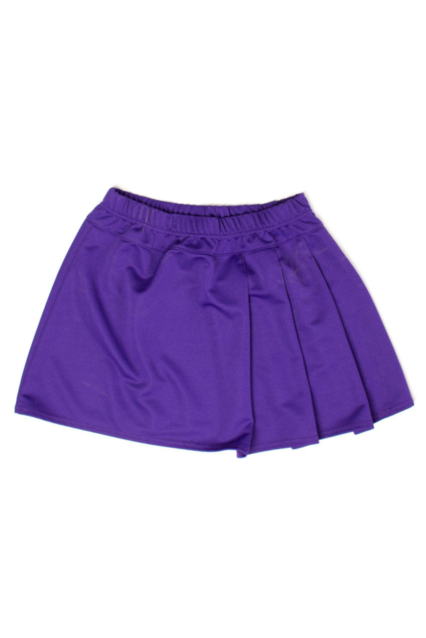 Purple Pleated Cheerleading Mini Skirt