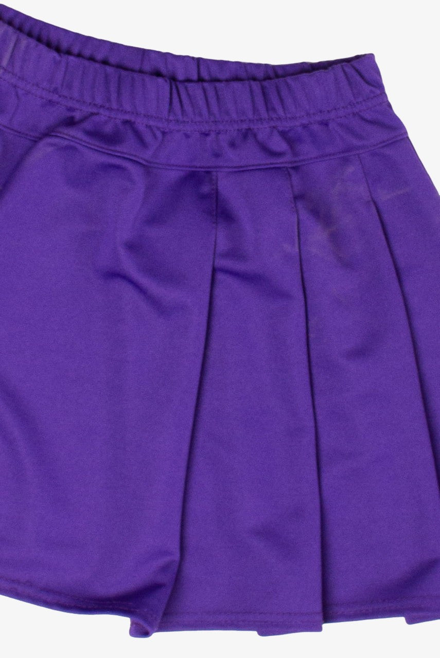 Purple Pleated Cheerleading Mini Skirt