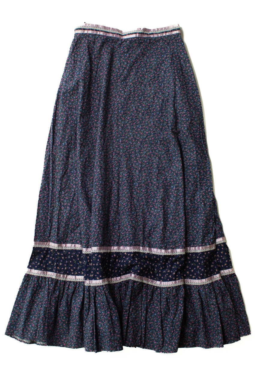 Vintage Jessica's Gunnies Floral Button Front Maxi Skirt (1980s)