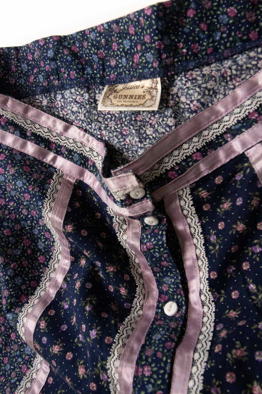 Vintage Jessica's Gunnies Floral Button Front Maxi Skirt (1980s)