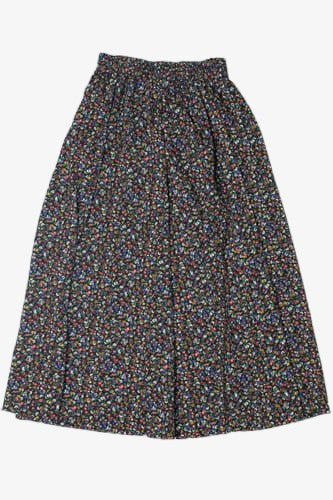 Vintage Black Floral Skirt