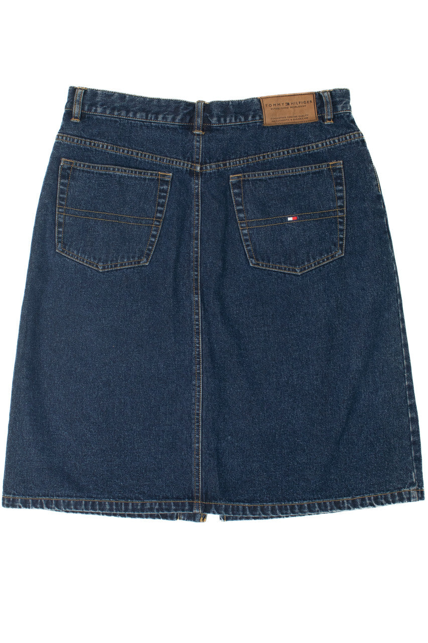 Vintage Y2K Tommy Hilfiger Denim Midi Skirt