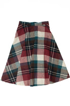 Vintage Plaid Lightweight Wool Circle Skirt