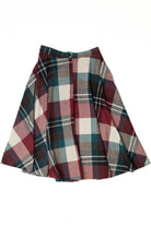 Vintage Plaid Lightweight Wool Circle Skirt