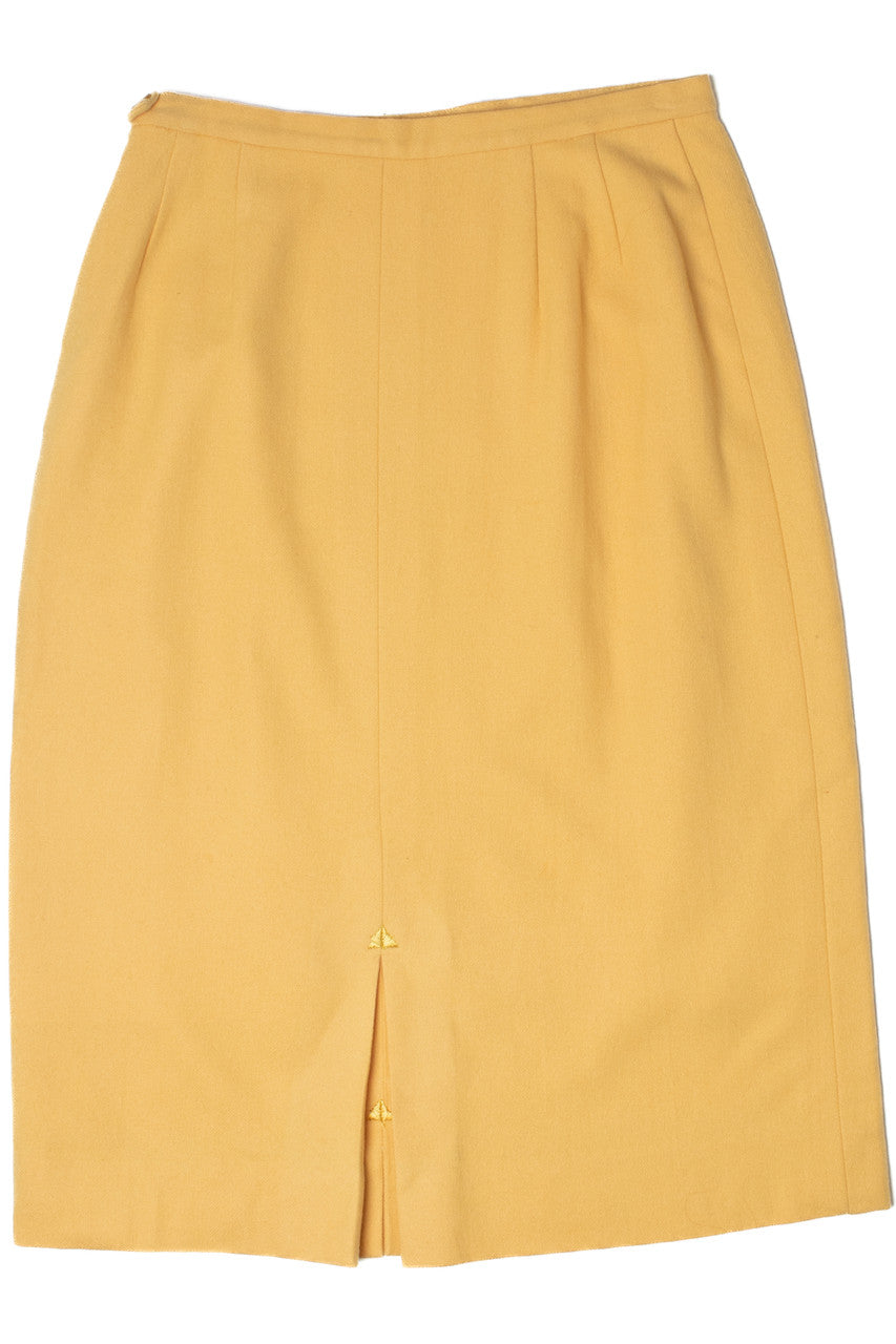 Vintage Yellow High Waisted Skirt