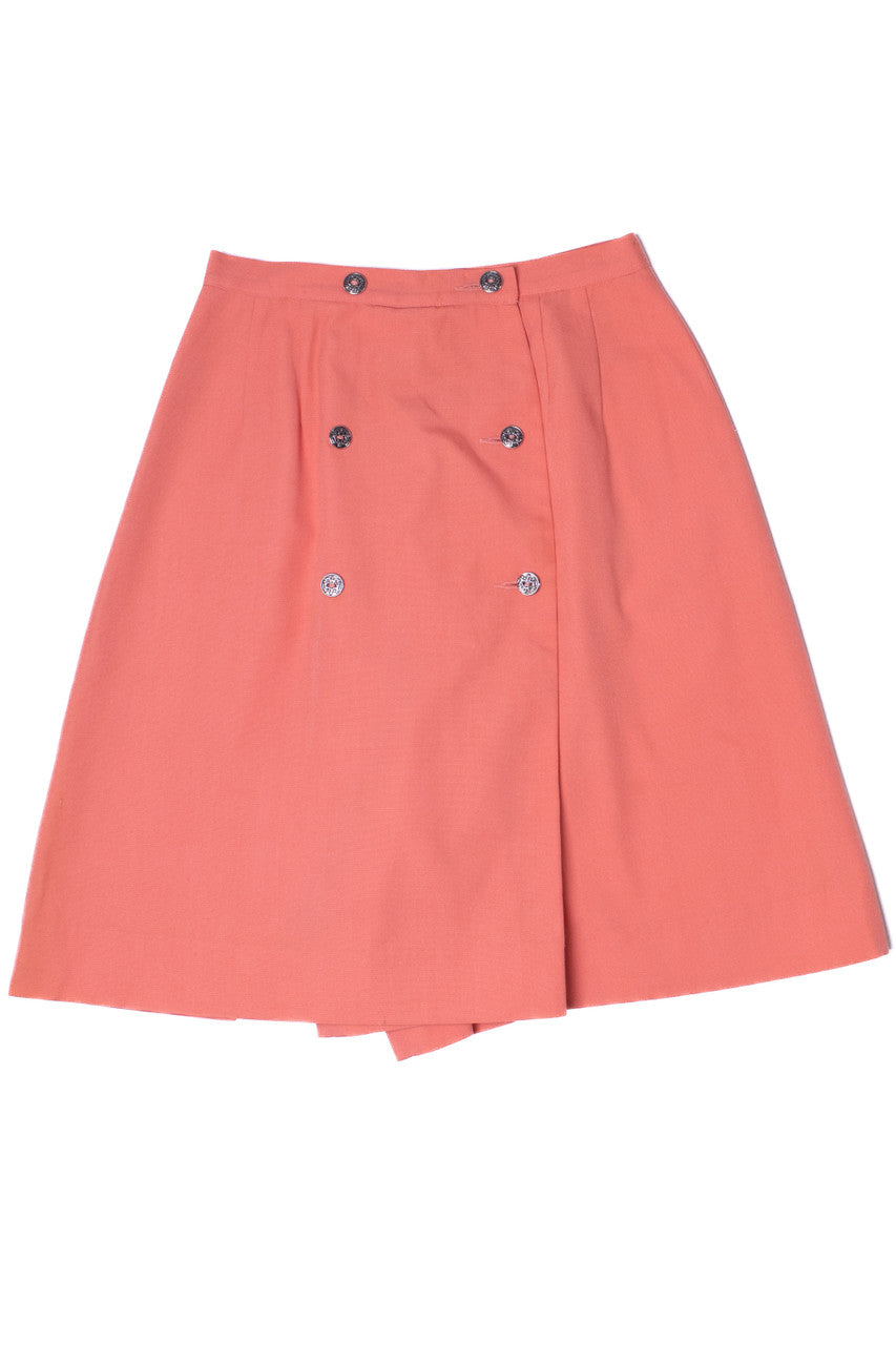 Vintage Salmon Pink High Waisted Skort Skirt