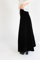Vintage Black Velvet Skirt (1980s)