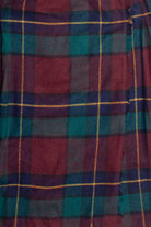 Vintage Plaid Wool Midi Skirt (80s) 688